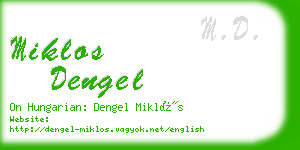 miklos dengel business card